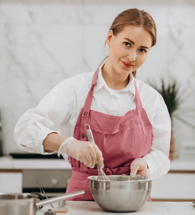 anna reed mixing ingredients in kitchen