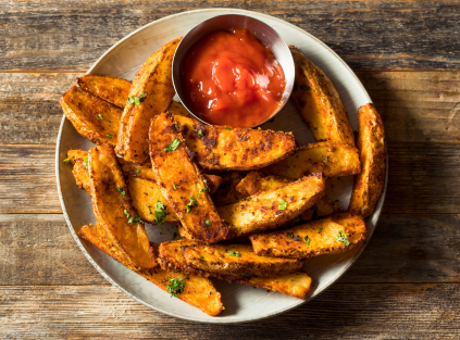 Breaded Potato Wedges Recipe